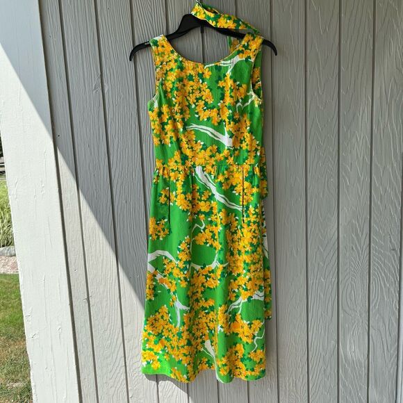 Vintage 1960s Malia Honolulu Hawaiian Fit and Flare Floral Dress – XS/S - Picture 12 of 16